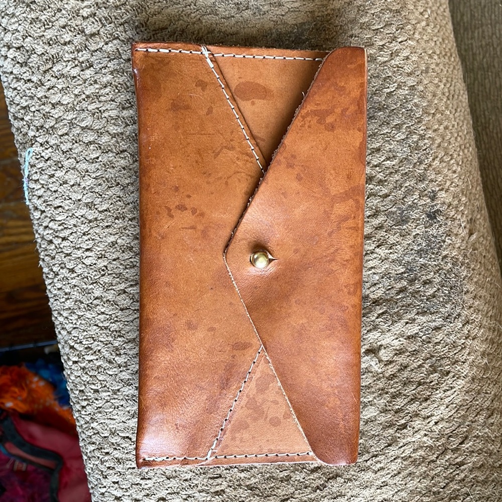 Meanwhile Back on the Farm Leather Envelope Wallet
